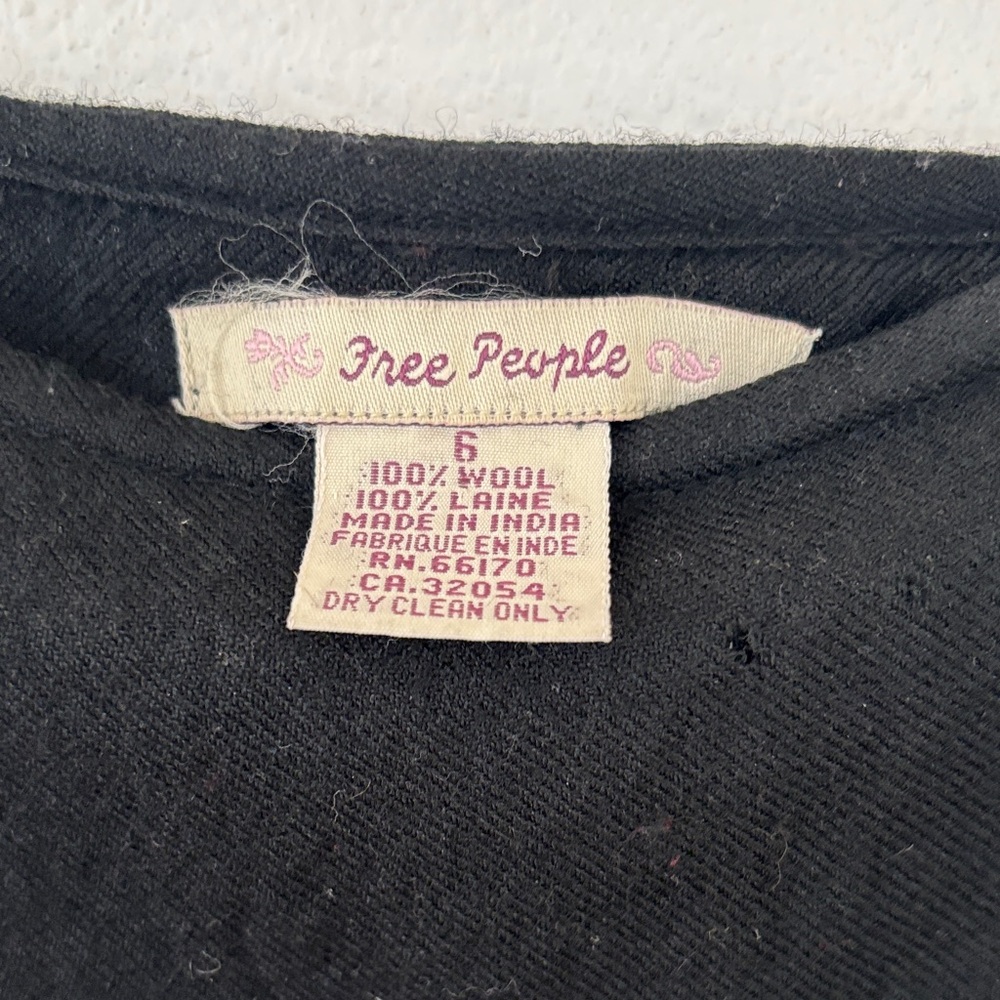 Free People Black Maxi Skirt with Pink Embroidery - Picture 7 of 7